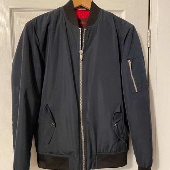 ZARA Bomber jacket Unisex , black- size small - Picture 3 of 7